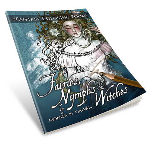 Fairies, Nymphs & Witches: Coloring Book