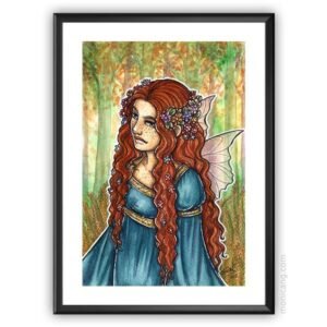 Fairy Princess - ORIGINAL watercolour painting 10x15 portrait
