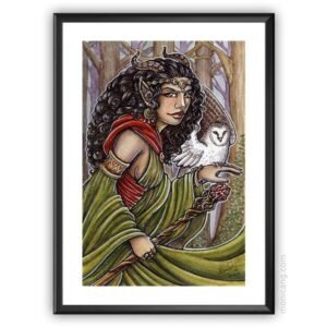 Forest Witch - ORIGINAL watercolour painting 10x15 portrait