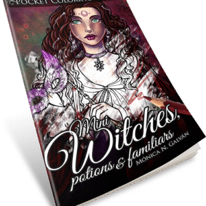 Mini Witches, Potions and Familiars: Pocket Coloring Book