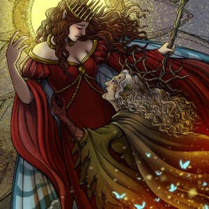 A moth burned by her flames – MoonSlayer Art Print