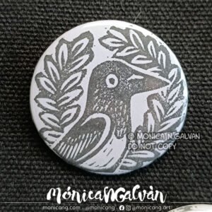 Magpie - 32mm Linocut Print Badge