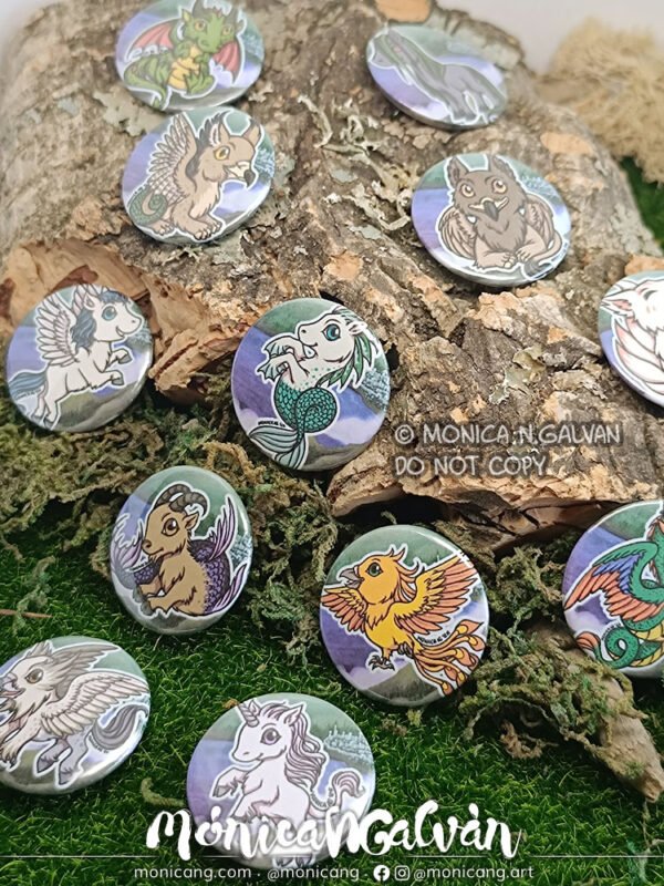 Chapas 32mm -  MYth Pets series 1