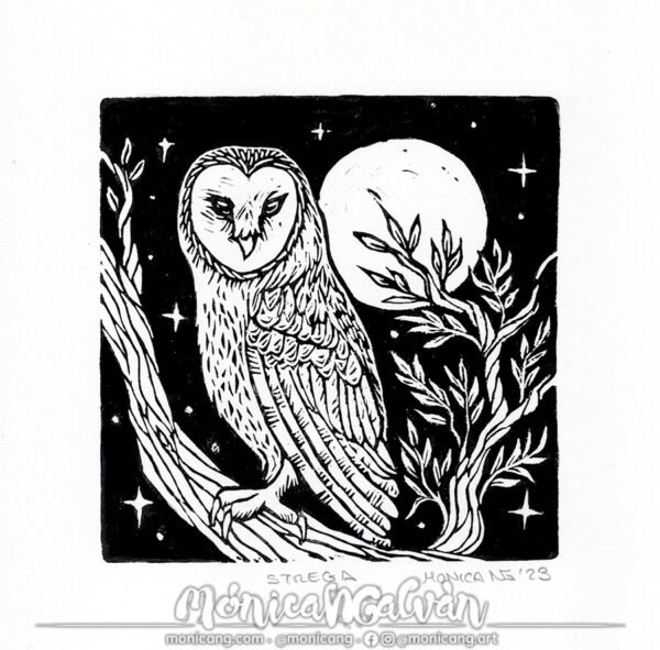 Strega - Limited Original Linocut Print