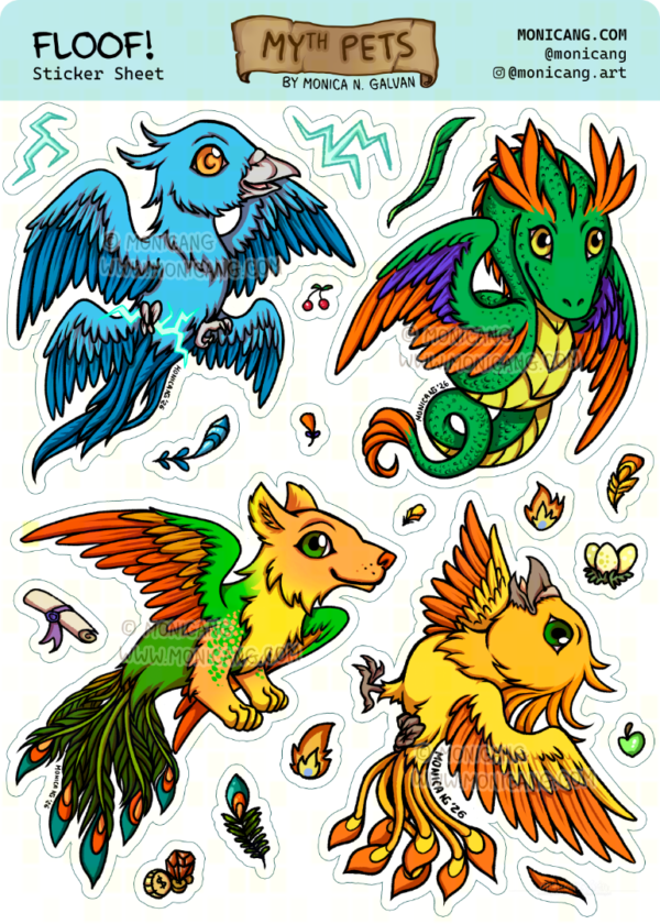 Floof! - MYth Pets - Hoja de pegatinas