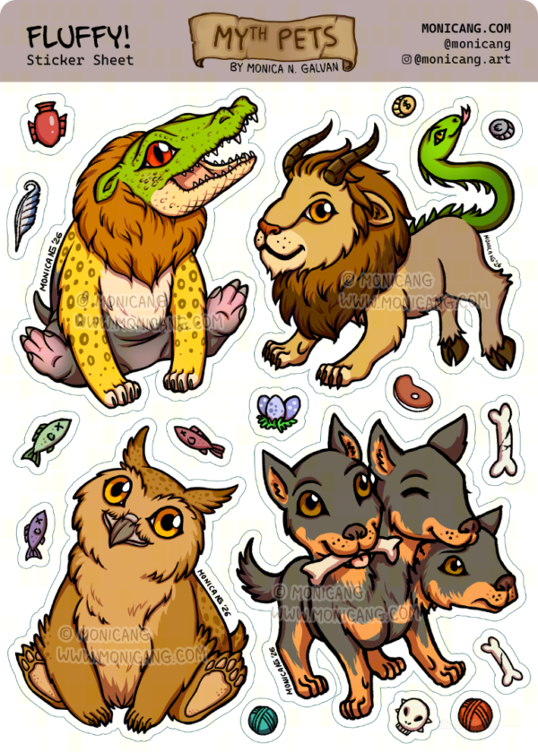 Fluffy! - MYth Pets - Hoja de pegatinas