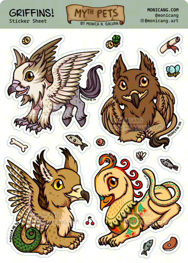Griffins! - MYth Pets - Hoja de pegatinas