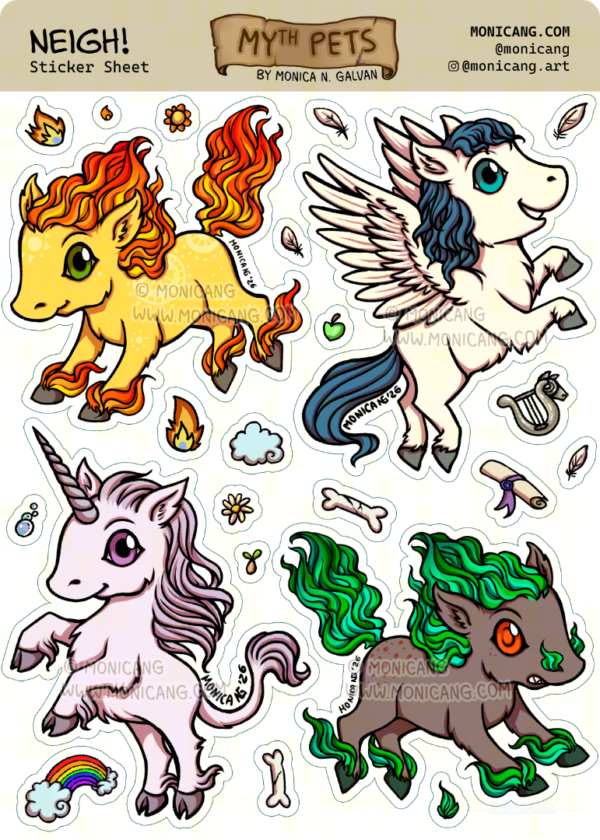 Neigh! - MYth Pets - Hoja de pegatinas