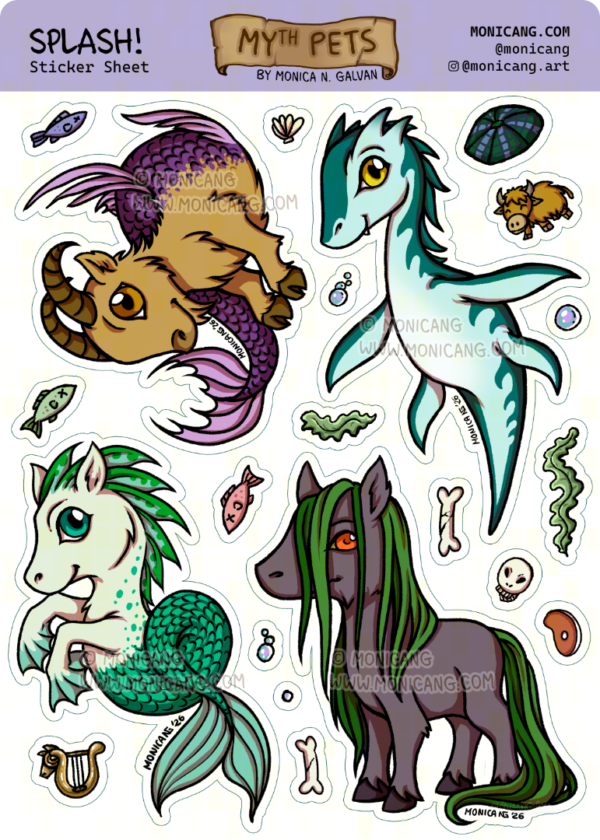 Splash! - MYth Pets - Hoja de pegatinas