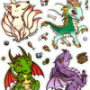Whimsy! - MYth Pets - Hoja de pegatinas